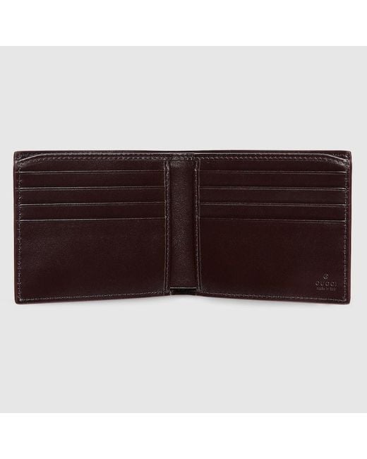 Gucci Blue Bordeaux Interior Gg Bi-Fold Wallet for men