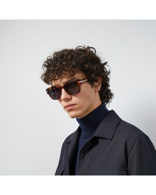 Gucci Blue Oval Frame Sunglasses for men