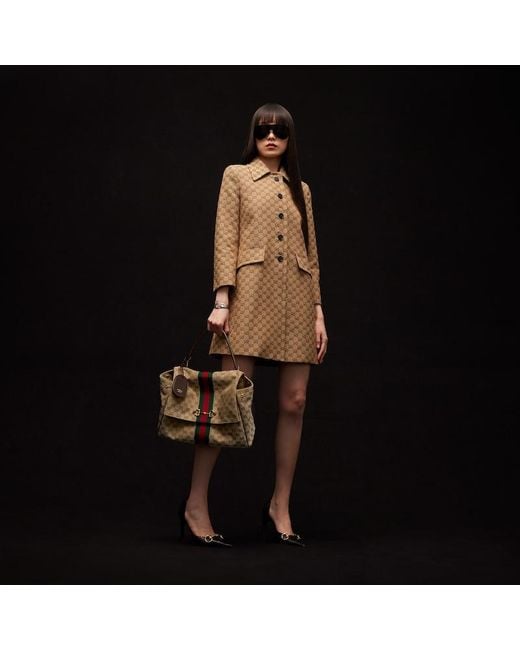 Gucci Brown Paparazzo Large Top Handle Bag