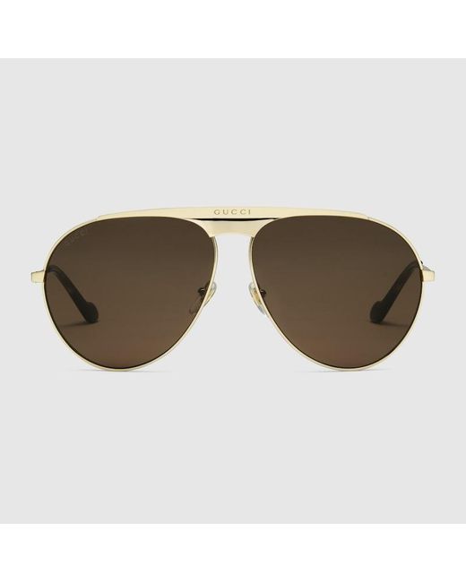 Gucci Sonnenbrille In Pilotenform in Brown für Herren