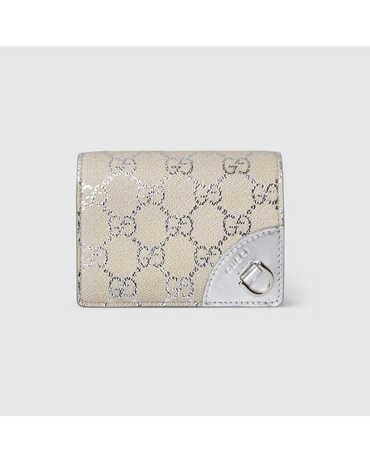 Gucci Natural Gg Emblem Small Wallet