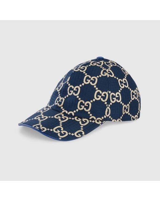 Gucci GG Ripstop Baseball Hat in Blue for Men