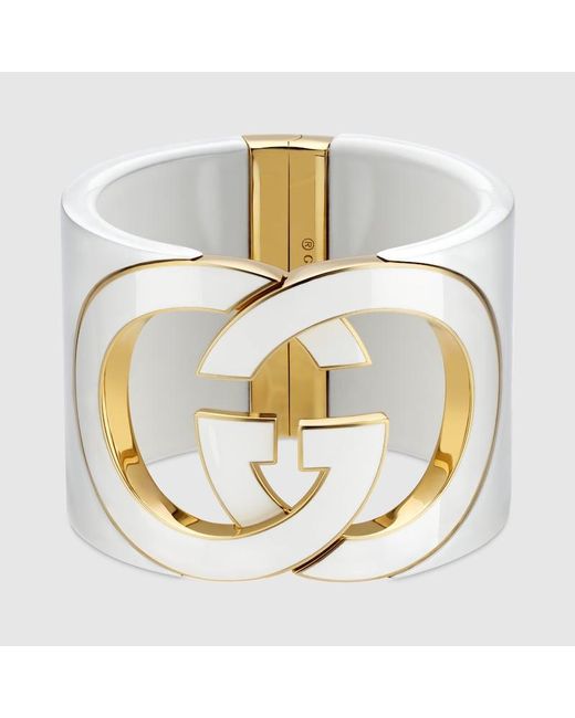 Gucci Metallic Interlocking Cuff Bracelet