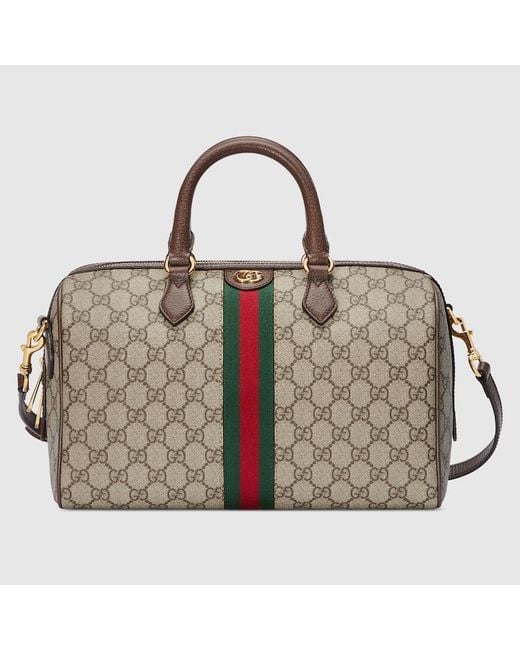 Gucci 〔オフィディア〕ラージ ボストンバッグ, ベージュ, Ggキャンバス Multicolor