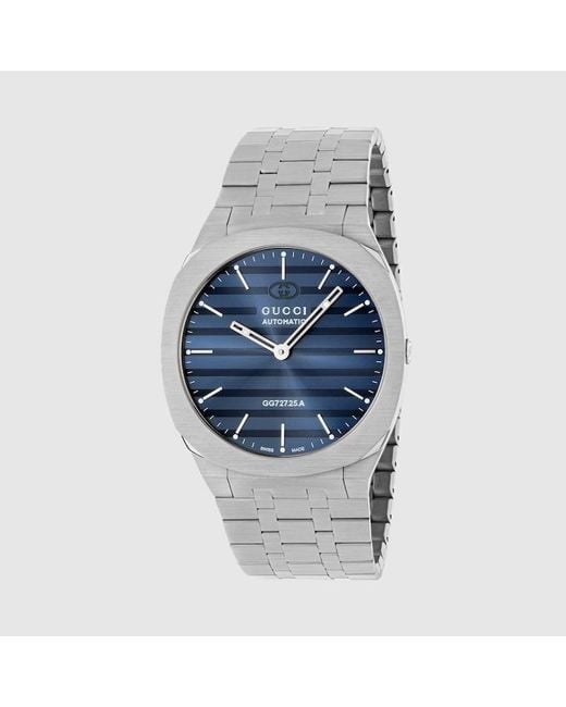 Gucci Blue 25H Watch, 40Mm for men