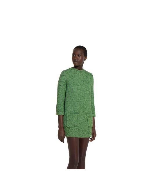 Gucci コットンウール ムリネ ドレス, グリーン, ウェア Green
