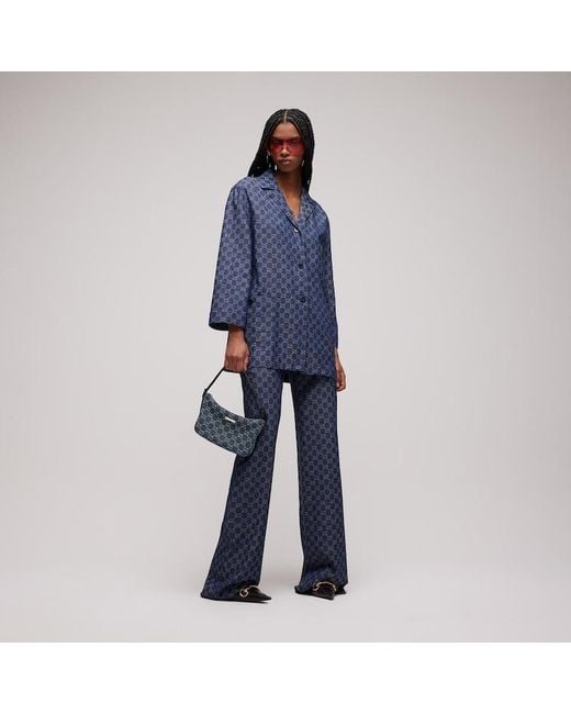 Gucci Blue Lady Lunetta Small Shoulder Bag