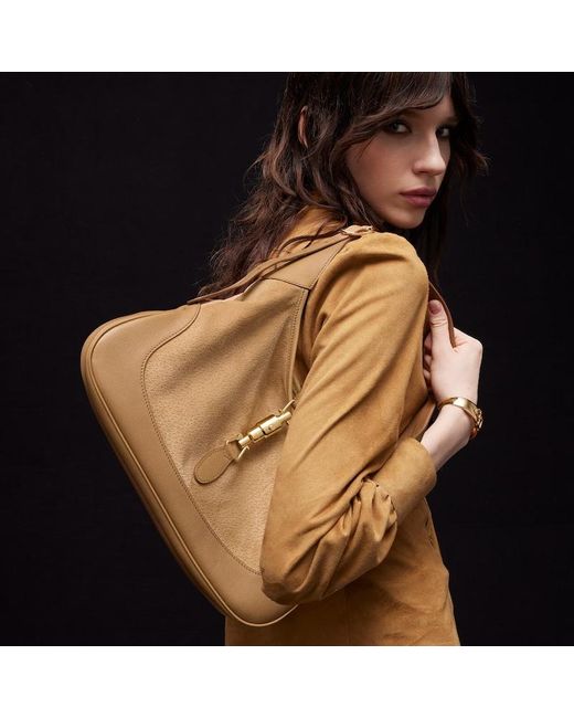 Gucci Brown Jackie 1961 Medium Shoulder Bag, Suede