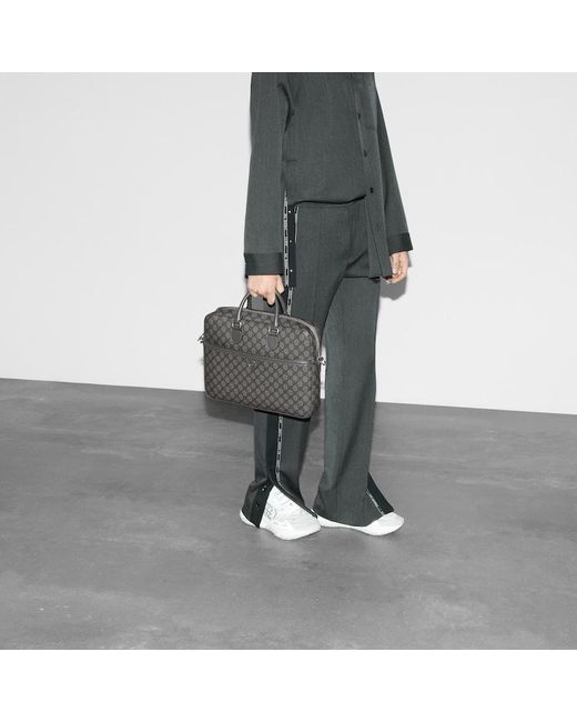 Gucci Black Ophidia Medium GG Briefcase for men