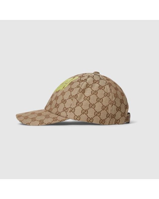 Gucci Green Gg Canvas Baseball Cap With Print for men