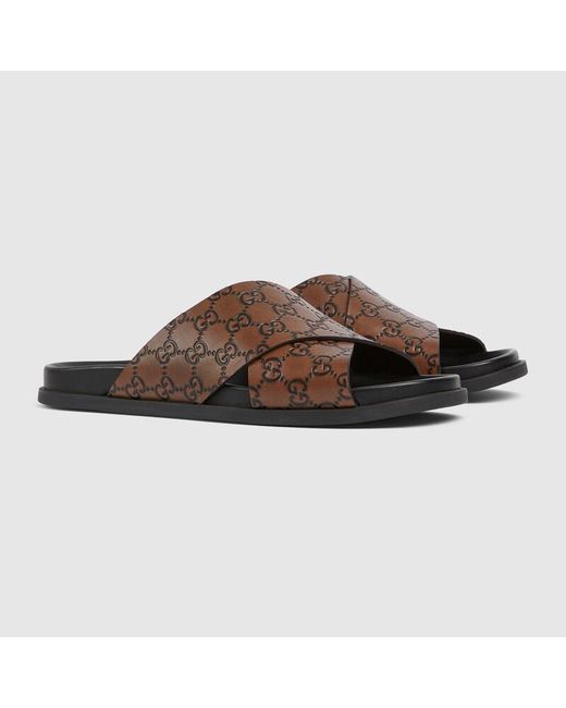 Gucci Brown Slide Sandal for men