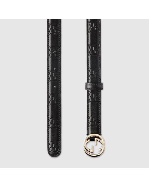 Gucci Black Belt With Interlocking G Buckle, Size 100