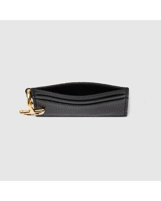 Gucci Black Half Horsebit Card Case