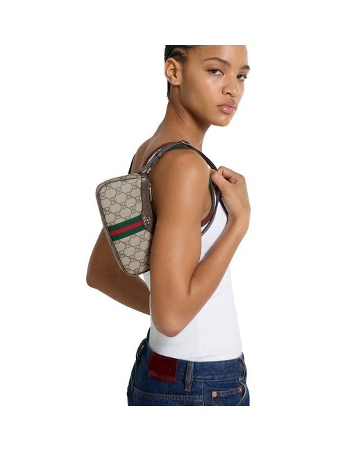 Gucci Gray "Ophidia" Shoulder Bag Mini