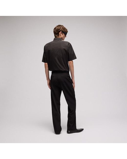 Gucci Black Gg Cotton Poplin Zip Shirt, Size 58, Ready-To-Wear for men