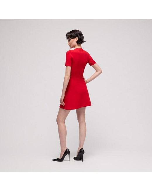 Gucci Red Fine Matte Viscose Dress, Size Xl, Ready-To-Wear