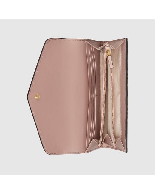 Gucci Pink GG Continental Wallet