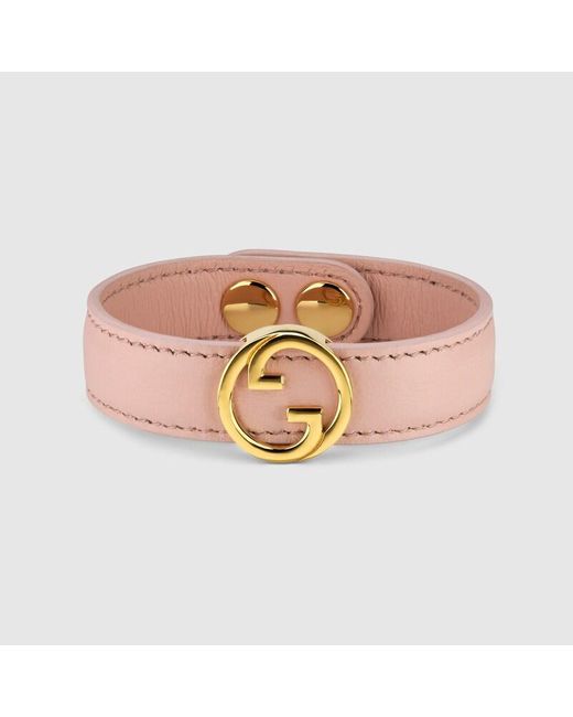 Gucci Pink Bracelet With Round Interlocking G