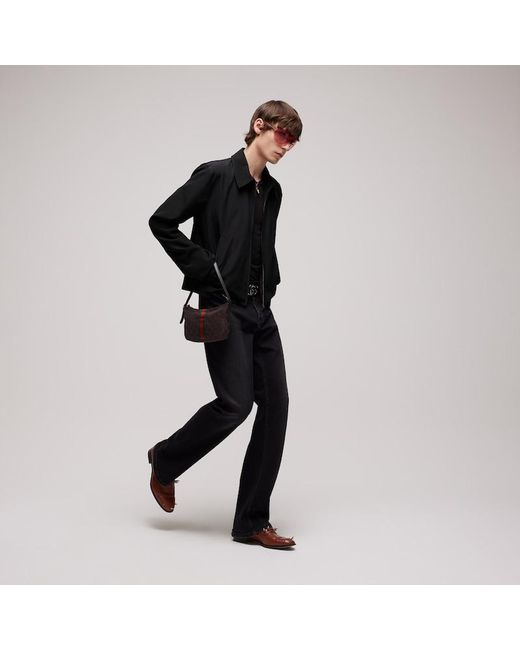 Gucci Black Cotton Acetate Faille Zip Jacket for men