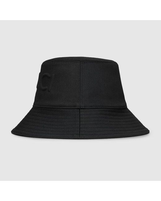 Gucci Black Embossed Bucket Hat for men