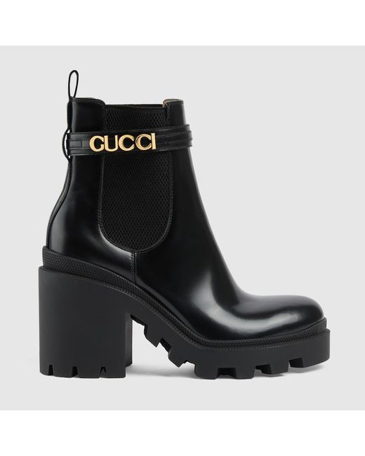 Gucci Black Ankle Boot With Logo