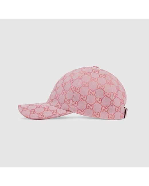 Cappellino Da Baseball In Tessuto GG di Gucci in Pink