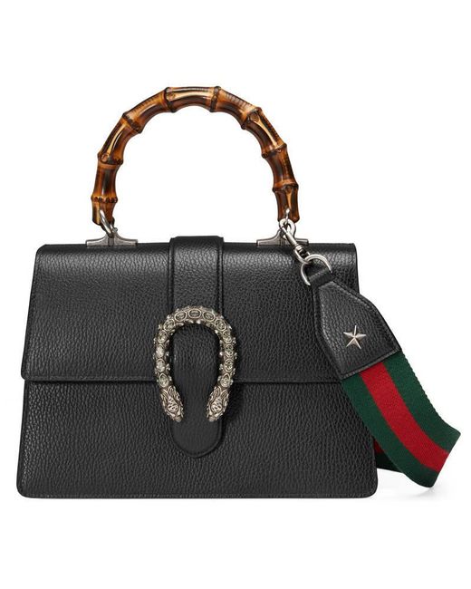 Gucci Black Dionysus Leather Top Handle Bag