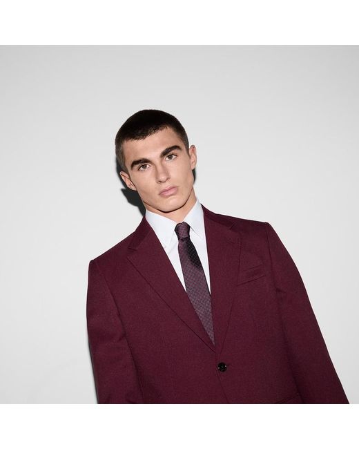 Gucci Purple GG Jacquard Silk Tie for men