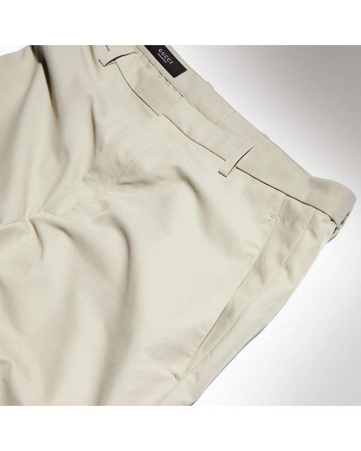 Gucci Natural Lightweight Cotton Nylon Twill Pants, Size 50, Ready-To-Wear for men