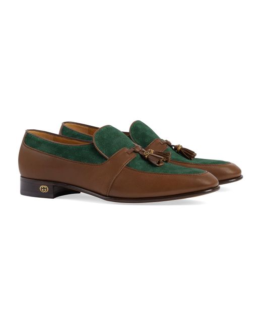 Gucci Loafer With Tassel in Green for Men | Lyst