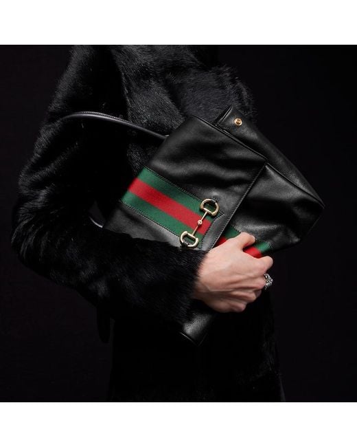 Gucci Black Paparazzo Medium Top Handle Bag