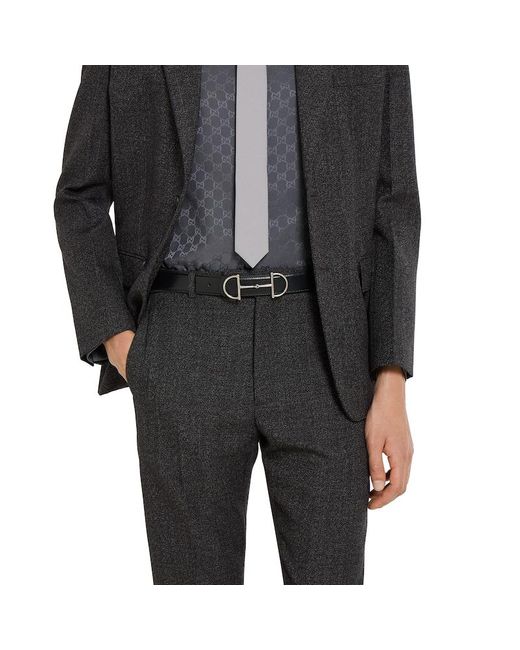Ceinture En Cuir Réversible Avec Détail Mors, Taille 100 Gucci pour homme en coloris Black