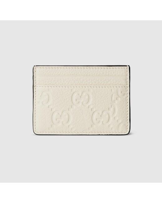 Portacarte Gg Emblem di Gucci in Natural