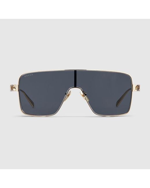 Gucci Blue Rectangular Frame Sunglasses