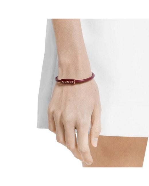 Bracciale Con Logo Smaltato, Taglia di Gucci in Metallic