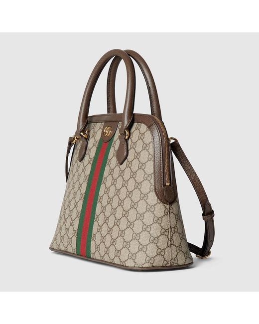 Gucci Natural Ophidia Medium Top Handle Bag