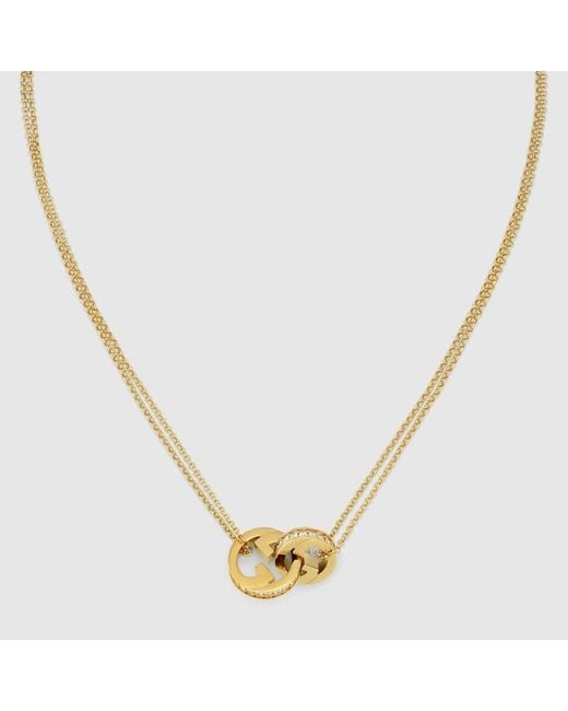Gucci Metallic Blondie Double Chain Necklace