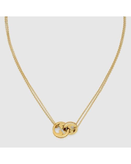 Gucci Metallic Blondie Double Chain Necklace