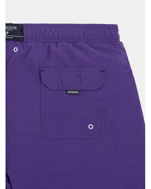 Bañador básico liso Gutteridge de hombre de color Purple