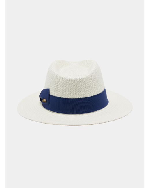 Cappello Panama Con Fascia, Taglia di Gutteridge in Blue da Uomo