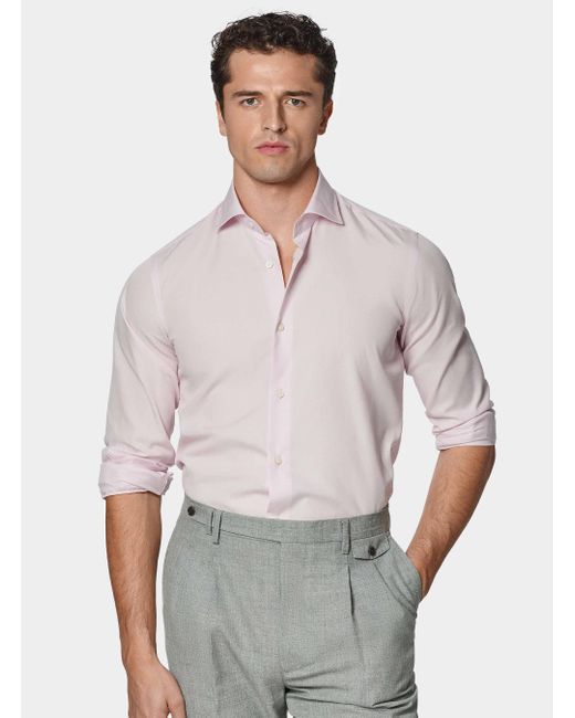 Camisa Fil A Fil De Algodón, Talla Gutteridge de hombre de color Gray