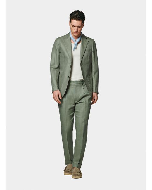 Giacca Hopsack di Gutteridge in Green da Uomo