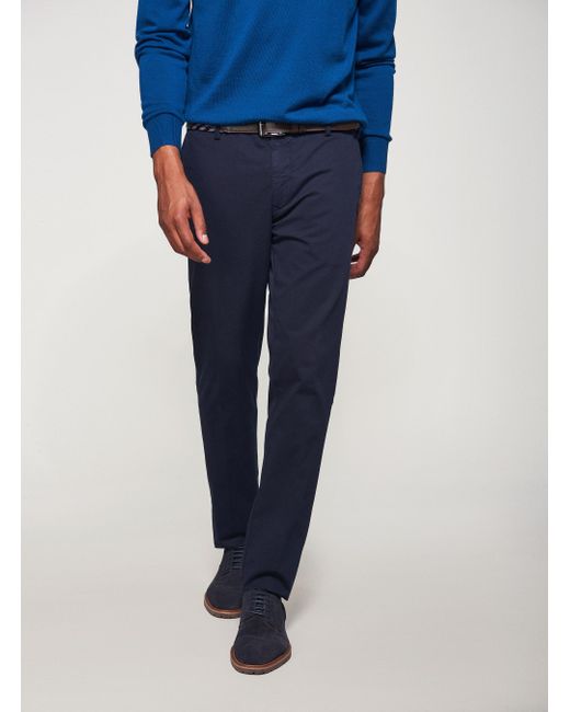 Pantaloni chino in twill di cotone stretch di Gutteridge in Blue da Uomo