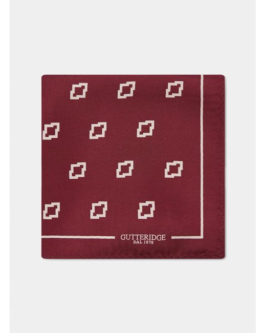 Pañuelo De Seda Con Estampado Étnico Gutteridge de hombre de color Red