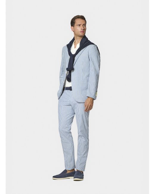 Giacca Rigata di Gutteridge in Blue da Uomo