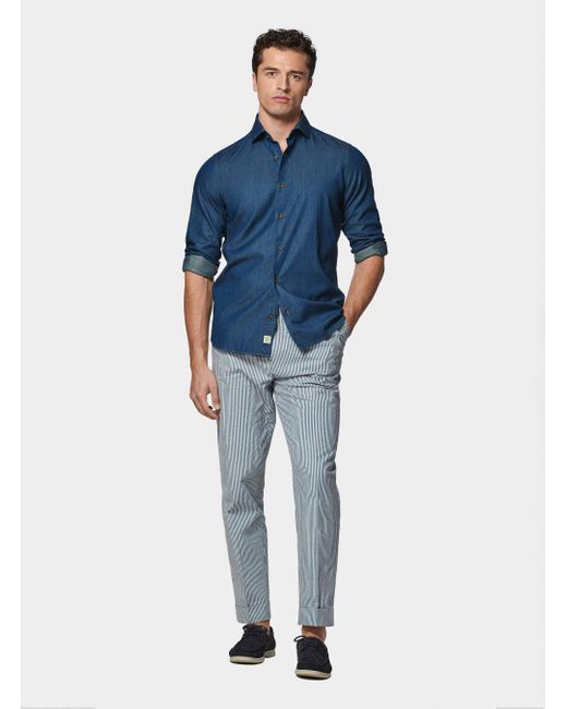 Camicia Denim di Gutteridge in Blue da Uomo