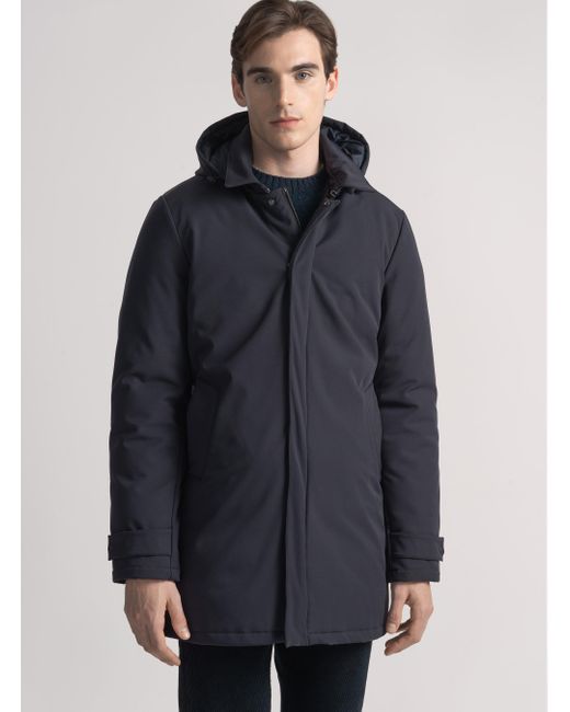 Parka Tecnico Con Cappuccio di Gutteridge in Blue da Uomo