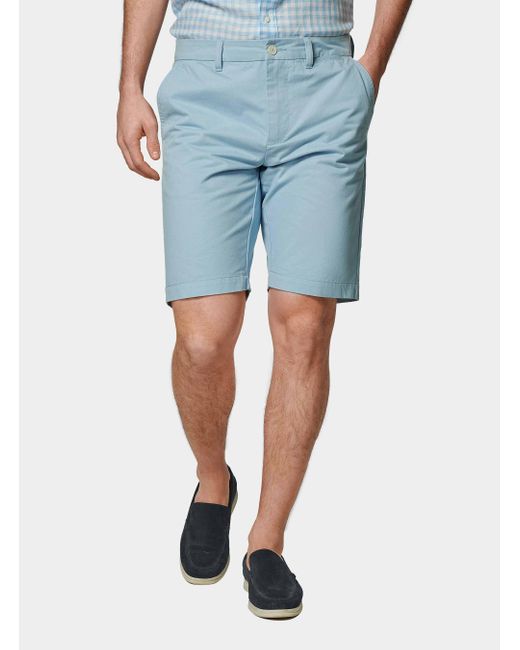 Bermudas De Sarga De Algodón, Talla Gutteridge de hombre de color Blue