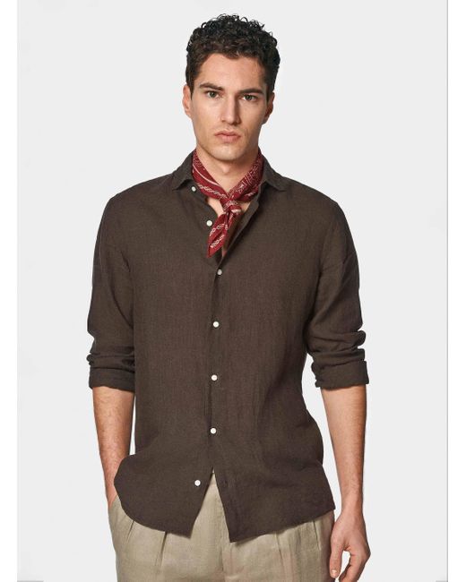 Camicia di Gutteridge in Brown da Uomo
