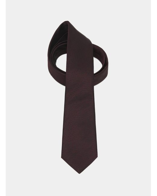 Corbata de seda en espiga Gutteridge de hombre de color Purple